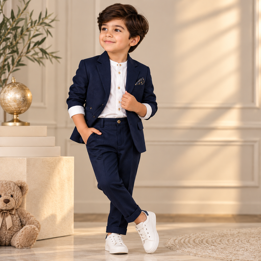 Royal Blue Luxe Shirt & Trouser Set